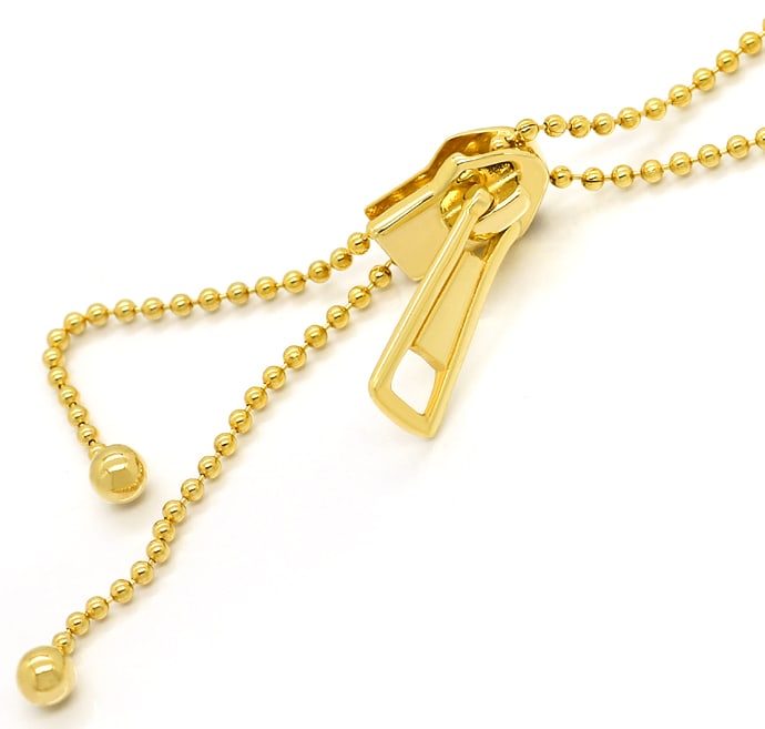 Foto 2 - Goldkette Reißverschluss Collier in 585er Gelbgold, Q2356