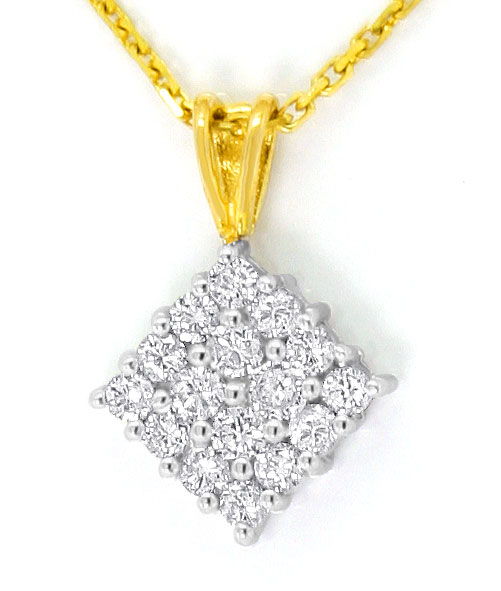 Foto 2 - Brillant-Diamant-Gold-Collier 16 Strahlende Brillanten, R3682