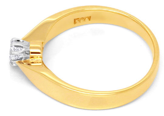Foto 3 - Brillant-Krappen-Ring, Gelbgold-Weißgold 0,20ct, S6668